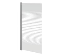 GO by Van Marcke Ammos paroi de baignoire 750x1300mm 1 partie 4mm réversible décor verre de sécurité profils aluminium anodisé 20002196