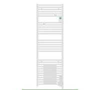 Go by Van Marcke Doris radiateur sèche-serviettes électrique 109,5x50cm 1500 watt avec ventilateur et panneau de commande numérique blanc 851127