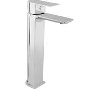 GO by Van Marcke Dynamic mitigeur de lavabo monotrou surélevé à une poignée disques céramiques inclus flexibles et kit de fixation chrome FF35274-6H