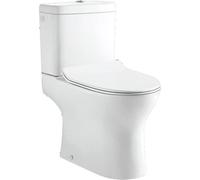 GO by Van Marcke Gustav PACK WC sur pied H sortie 18 cm réservoir avec mécanisme de chasse Geberit porcelaine blanche avec abattant mince softclose et takeoff. MFZ - 13 D