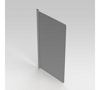 GO by Van Marcke Megalo pare-baignoire 75x130cm aluminium 4mm réversible verre de sécurité clair 114429C