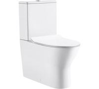 GO by Van Marcke Tina WC Pack à poser sans bride avec réservoir méchanisme de rinçage Geberit et abattant fin frein de chute et déclipsable Blanc 20002294