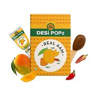 GO DESi DESi Popz Réel Aam | Sucette à la mangue mûre | Tout naturel | Bonbons aux fruits | Collations aux fruits|- 40 pièces, 360 g