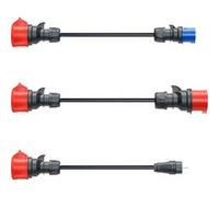 go-e Kit Adaptateur pour Station de Recharge Gemini Flex 11 KW sur CEE Rouge 32A / CEE Bleu 16 A/Prise Domestique 230V