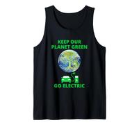 Go Electric Car World Earth Day ECO planète et Arbre Débardeur