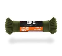 GO!elements Paracorde en Nylon 4mm - 550 Type III, Ligne Robuste adaptée comme Fil de pêche ou Filet Utilitaire | Charge Max. 250kg