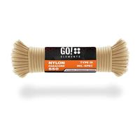 GO!elements Paracorde en Nylon 4mm - 550 Type III, Ligne Robuste adaptée comme Fil de pêche ou Filet Utilitaire | Charge Max. 250kg