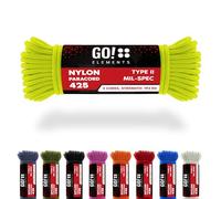 GO!elements Paracorde en Nylon indéchirable 3mm - Type II Paracord 425, Ligne Multifonction extérieure et de Survie, Charge Max. 192kg