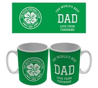 Go Find A Gift Mug personnalisé Worlds Best Dad 325 ml pour les fans du Celtic FC, idéal pour les supporters de football celtique, tasse à thé et café en céramique