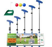 Go for It Golf Putter pour Enfants - Shaft Extensible pour Les golfeurs Juniors - Taille réglable pour la Main Droite et Gauche - Club d'entraînement Parfait pour Les Enfants - Comprend 3 Boules,