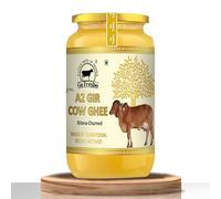 Go Fresho Gir Cow Ghee A2 | Méthode védique Bilona | Pure, naturelle et saine | Bouteille en verre de 1000 ml