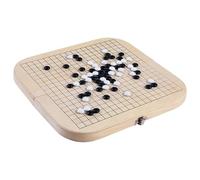 Go Game Board - Dama Go Game en bois, jeu pliable | Fête de jeux de société familiaux, jeu portable Go Set de jeux de société Wood Go, jeu de société de stratégie chinoise, jeux p