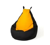 GO GIFT Pouf Jaune Noir Oxford 130 x 90 cm