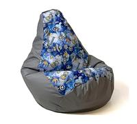 GO GIFT Pouf Poire Gris 105 x 80 cm