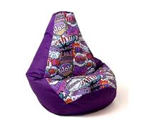 GO GIFT Pouf Poire Violet 105 x 80 cm