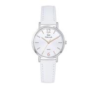 Go Girl Montre Femme Acier Cuir Blanc 699478