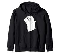 Go Golang Langage de Programmation Logo Mascotte Gopher Sweat à Capuche