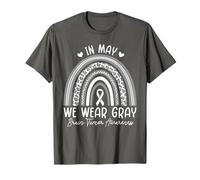 Go Gray In May Rainbow Brain Cancer Tumor Sensibilisation T-Shirt