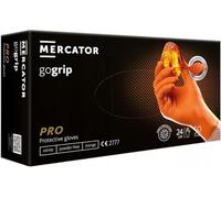 Go Grip Lot de 50 gants jetables en nitrile sans poudre et sans latex - Orange - Taille S - Gants de travail - Gants de jardin - Gants Disposible