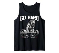 Go Hard Or Go Home Lion Haltérophilie Fitness Gym Débardeur