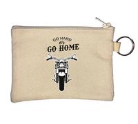 Go Hard Or Go Home Porte-clés moto Porte-monnaie Beige