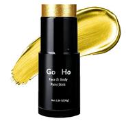 Go Ho Peinture pour visage dorée mélangable crème (30 g), bâton de peinture dorée imperméable pour Halloween, cosplay, zombie, vampire, squelette, clown, SFX, bâton noir