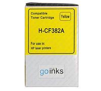 Go Inks 1 Cartouche de Toner Laser pour remplacer HP CF382A Compatible Non OEM pour imprimantes HP Color Laserjet Pro Jaune