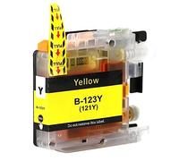 Go Inks 1 Cartouche d'encre Jaune pour remplacer Brother LC123Y Compatible/Non-OEM pour Brother DCP et MFC Imprimantes