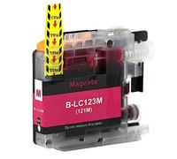 Go Inks 1 Cartouche d'encre Magenta pour remplacer Brother LC123M Compatible/Non-OEM pour Brother DCP et MFC Imprimantes