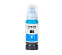 Go Inks 1 Cyan 70ml Bouteille d'encre à remplacer Epson 107 Compatible/Non-OEM pour EcoTank Imprimantes