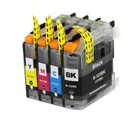 Go Inks 1 Ensemble de 4 Cartouches d'encre à remplacer Brother LC123 Compatible/Non-OEM pour Brother DCP et MFC Imprimantes (4 Encres)