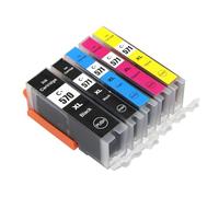 Go Inks 1 Ensemble de 5 Cartouches d'encre à remplacer Canon PGI-570 & CLI-571 Compatible/Non-OEM pour PIXMA Imprimantes (5 Encres), Noir, Cyan, Magenta, Jaune