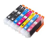 Go Inks 1 Lot de 6 + Cartouches d'encre Noire supplémentaire pour remplacer Epson T2438 + T2431 (série 24XL) Compatible/Non-OEM pour imprimantes Epson Workforce (7 encres), Haute capacité