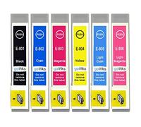 Go Inks 1 Lot de 6 Cartouches d'encre pour remplacer Epson T0807 Compatible/Non OEM pour imprimantes Epson Stylus Photo (6 encres)