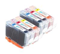 Go Inks 2 C/M/Y Ensemble de 3 Cartouches d'encre à remplacer CLI-8 Compatible/Non-OEM pour PIXMA & Pixus Imprimantes (6 Encres)