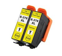 Go Inks 2 Cartouches d'encre Jaune pour remplacer Epson 378XLY (378Y) Compatible/Non-OEM pour Epson Expression Photo Imprimantes
