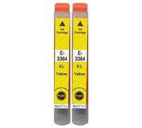 Go Inks 2 Cartouches d'encre Jaune pour remplacer Epson T3364 (33XL Séries) Compatible/Non-OEM pour Epson Expression Premium Imprimantes