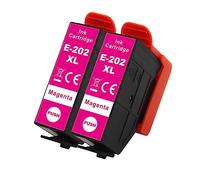 Go Inks 2 Cartouches d'encre Magenta pour remplacer Epson 202XLM (202M) Compatible/Non-OEM pour Epson Expression Photo Imprimantes
