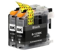 Go Inks 2 Cartouches d'encre Noire pour remplacer Brother LC123XLBK Compatible/Non-OEM pour Brother DCP et MFC Imprimantes
