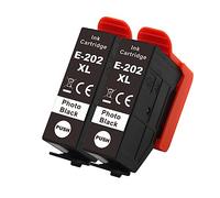 Go Inks 2 Cartouches d'encre Photo Noire pour remplacer Epson 202XLPBk (202PBk) Compatible/Non-OEM pour Epson Expression Photo Imprimantes