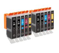 Go Inks 2 Ensemble de 5 Cartouches d'encre à remplacer PGI-520 & CLI-521 Compatible/Non-OEM pour PIXMA Imprimantes (10 Encres)