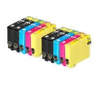 Go Inks 2 Lot de 4 Cartouches d'encre Noire pour remplacer Epson T1816+1811 (série 18XL) Compatible/Non OEM pour imprimantes Epson Expression Home (10 encres), Noir, Cyan, Magenta, Jaune