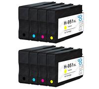 Go Inks 2 Set de 4 Cartouches d'encre Remplace HP 950 & 951 (XL Capacité) Compatible/Non-OEM pour Imprimantes HP Photosmart (8 encres)