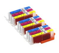 Go Inks 3 C/M/Y Ensemble de 3 Cartouches d'encre à remplacer Canon CLI-571 Compatible/Non-OEM pour PIXMA Imprimantes (9 Encres), Haute capacité (XL), C-571CMY-SET-3, Cyan, Magenta, Jaune