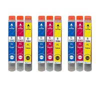 Go Inks 3 C/M/Y Ensemble de 3 Cartouches d'encre à remplacer Epson T3357 C/M/Y (33XL Séries) Compatible/Non-OEM pour Epson Workforce Imprimantes (9 encres)
