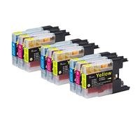 Go Inks 3 Ensemble de 3 C/M/Y Cartouches d'encre à remplacer Brother LC1280XL Compatible/Non-OEM pour Brother MFC Imprimantes (9 Encres)
