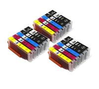 Go Inks 3 Ensemble de 5 Cartouches d'encre à remplacer PGI-580 & CLI-581 Compatible/Non-OEM pour PIXMA Imprimantes (15 Encres)