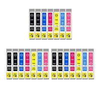Go Inks 3 Lot de 6 Cartouches d'encre Noire pour remplacer Epson T0807 + T0801 Compatible/Non OEM pour Epson Stylus Photo (21 encres)