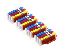 Go Inks 4 C/M/Y Ensemble de 3 Cartouches d'encre à remplacer CLI-581 Compatible/Non-OEM pour PIXMA Imprimantes (12 Encres)