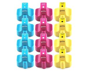 Go Inks 4 C/M/Y Ensemble de 3 Cartouches d'encre à remplacer HP 363 Compatible/Non-OEM pour HP Photosmart Imprimantes (12 Encres)